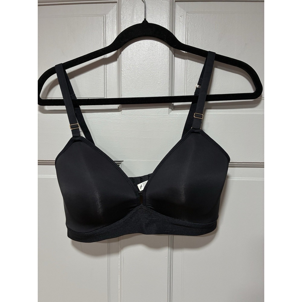 Lively Wireless Women Bralette Size 36D Unlined‎ Adjustable Straps Black comfy